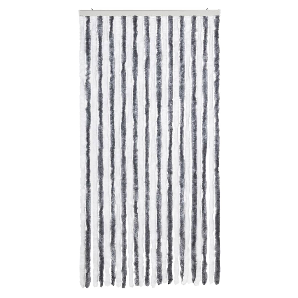 Fly Curtain Grey and White 100x200 cm Chenille